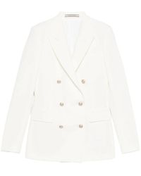 Tagliatore - Jassen ,Wit ,Leer Parigi Double-Breasted Blazer - Lyst