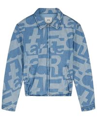 Arte' - Denim Allover Jas Raw Denim - Lyst