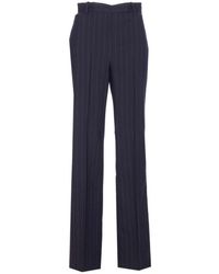 Pinko - Blauwe Gestreepte Maatwerk Broek - Lyst