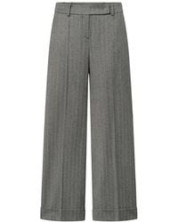 Windsor. - Broeken ,Grijs ,Katoen Double Cotton Stretch Marlene Broek - Lyst
