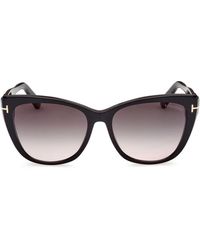 Tom Ford - Cat-eye sonnenbrille graue verlaufsgläser - Lyst