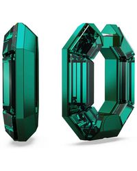 Swarovski - Pendientes de aro lucent, forma octagonal, pequeños - Lyst