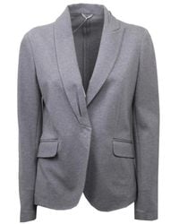 Brunello Cucinelli - Jassen ,Grijs ,Stijlvolle Italiaanse Jas - Lyst
