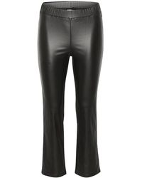 Kaffe - Broeken ,Zwart ,Nylon Zwarte Crop Jeggings Broek - Lyst