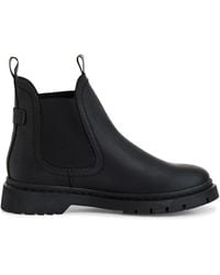 Tamaris - Damen Klassische Chelsea-Stiefeletten Aus Schwarzem Leder - Lyst