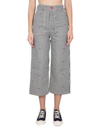 KENZO - Cropped Trousers - Lyst