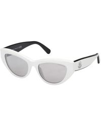 Moncler - Stilvolle teardrop lens sonnenbrille mit pantographischem rahmen - Lyst