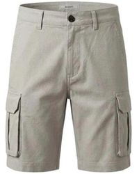 40weft - Korte Broeken ,Linnen Nick 2127 Bermuda Cargo - Lyst