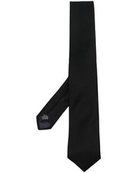 Tagliatore - Accessoires ,Zwart ,Satijn Zwarte Satijnen Stropdas - Lyst