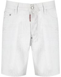 DSquared² - Weiße bull marine bermuda shorts - Lyst