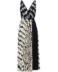 DSquared² Long Plissé Dress H Print - Wit