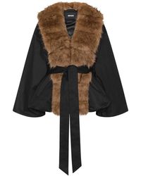 ROTATE BIRGER CHRISTENSEN - Rotate Birger Christensen 'Faux Fur Collar' Jacket - Lyst