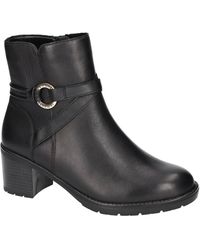 Remonte - Schoenen ,Zwart ,Leer Enkelboot Met Blokhak - Lyst