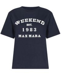 Weekend by Maxmara - Tops ,Blauw ,Katoen Max Mara Weekend T-Shirts En Polo's Blauw - Lyst