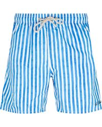 MC2 Saint Barth - Korte Broeken ,Blauw ,Polyester Polyester Shorts En Onderbroeken - Lyst