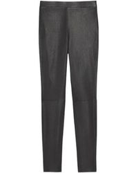 Theory - Broeken ,Zwart ,Katoen Urban Zwarte Leren Skinny Broek - Lyst