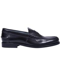 Tod's - Schoenen ,Zwart ,Leer Zwarte Loafer Schoenen Voor Mannen - Lyst
