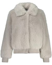 Guess - Gray Polyester Jackets & Coat - Lyst