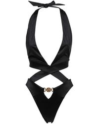 Versace - Medusa Lace Up One Piece Swimsuit - Lyst