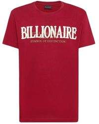 Billionaire - Tops ,Rood ,Katoen T-Shirt Ronde Hals Ss - Lyst