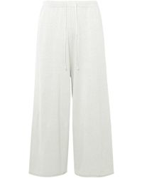 Bomboogie - Pantalones cómodos y elegantes con cordón de ajuste de jersey de algodón y lino es - Lyst