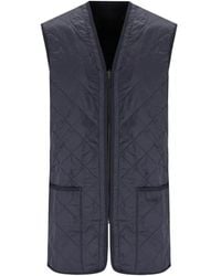 Barbour - Jassen ,Blauw ,Polyester Blauw Gewatteerd Vest - Lyst