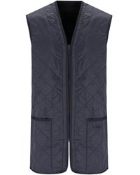 Barbour - Jassen ,Blauw ,Polyester Blauw Gewatteerd Vest - Lyst