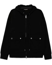 Michael Kors - Hoodies & Sweatvesten ,Zwart ,Katoen Zwarte Zip-Up Hoodie Sweater - Lyst
