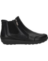 Ara - Schwarzer Leder Damen Stiefelette - Lyst
