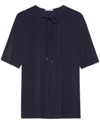 Elena Miro - Overhemden ,Blauw ,Jersey Shirt - Lyst