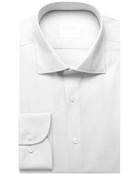 fakts - Overhemden ,Wit ,Katoen Slim Fit Business Overhemd - Lyst