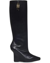 Givenchy - Schwarze slip-on stiefel mit g-lock vorhängeschloss - Lyst