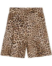 A PAPER KID - Animal Print Bermuda Shorts - Lyst