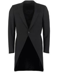 Canali - Wolltaillierte jacke mit reverskragen - Lyst
