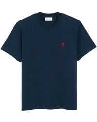 Ami Paris - T-Shirt Met Rode Ami De Coeur - Lyst