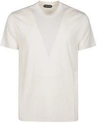 Tom Ford - Aw100 Ecru T-Shirt - Stilvoll und Bequem - Lyst