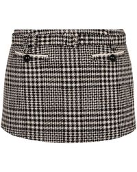 Self-Portrait - Houndstooth Skort - Lyst