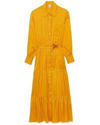 Ines De La Fressange Paris - Elegantes langes kleid mit rüschen - Lyst