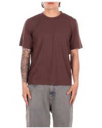 Alpha Studio - Tops ,Bruin ,Katoen Polo Shirt - Lyst