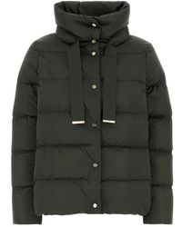 Herno - Jassen ,Grijs ,Polyester Satin Donsjas - Lyst