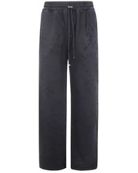 Amiri - Broeken ,Zwart ,Geborduurde Straight Sweatpant - Lyst
