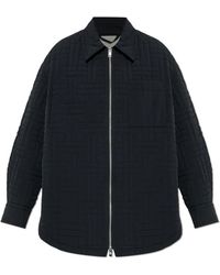 KENZO - Jassen ,Zwart ,Nylon Gewatteerde Jas Met Logo - Lyst