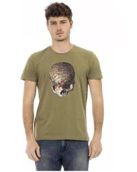 Trussardi - Grünes baumwoll-t-shirt für männer - Lyst