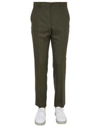 Etro - Pantaloni sportivi verdi con fronte piatto - Lyst