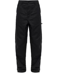 Moncler - Broeken ,Zwart ,Katoen Logo Patch Broeken - Lyst