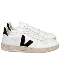 Veja - CWL White Blackk Sneakers V-10 - Lyst