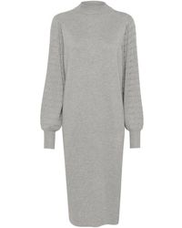 Kaffe - Vestido de punto con abertura lateral - Lyst