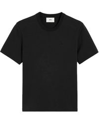 Ami Paris - Thick Cotton Jersey T-Shirt - Lyst