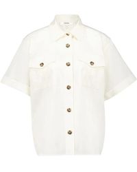 FRAME - Crème Utility Shirt Met Zakken - Lyst
