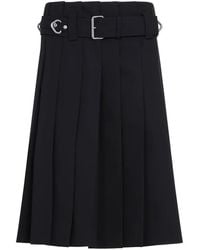 Prada - Rokken ,Blauw ,Wol Blauwe Rok Elegante Modieuze Collectie - Lyst